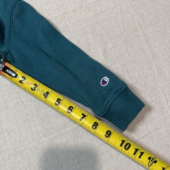 Champion Logo Sweater Pullover Athletic Crewneck Toddler Size 3T Aqua Green - Picture 6 of 7